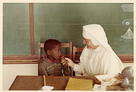 Dedicated German Swiss Catholic Nuns established a School for the Deaf at Loreto Mission 60 miles from Que Que